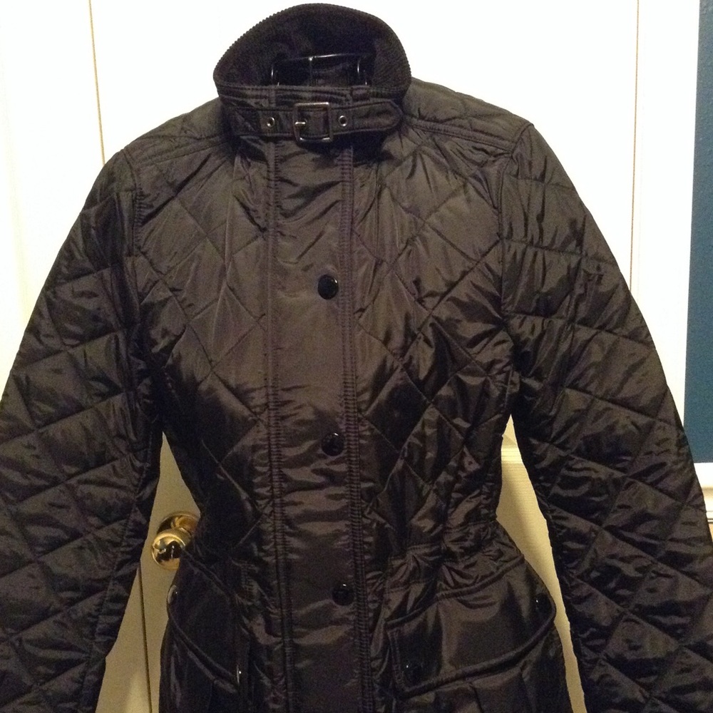 Coach Black quilted coat